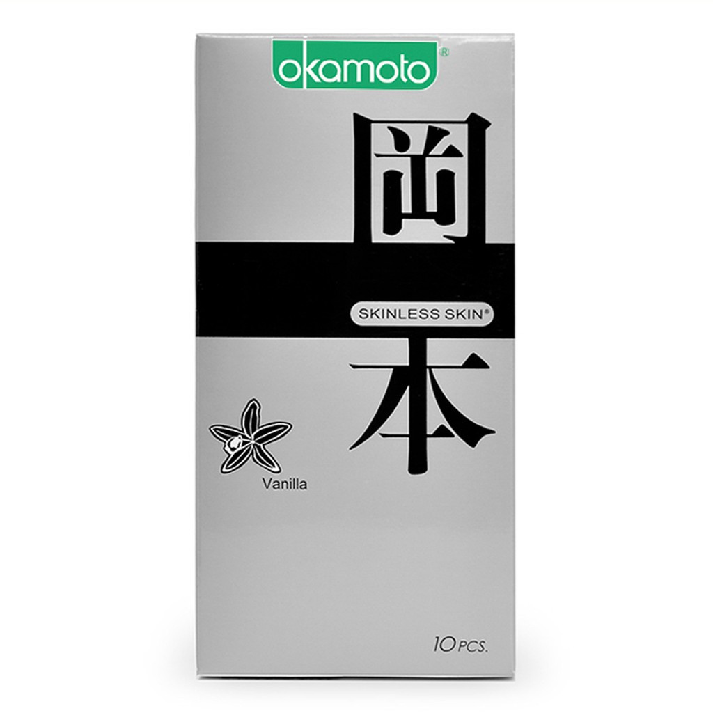 Bao Cao su siêu mỏng hộp 10 chiếc Okamoto hương Vanilla