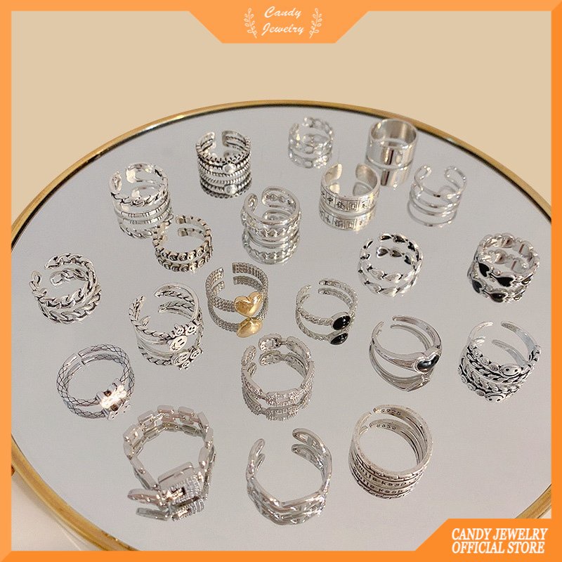 Nhẫn Thời Trang Hàn Quốc Phong Cách Retro Nhiều Kiểu Dáng Cho Nữ