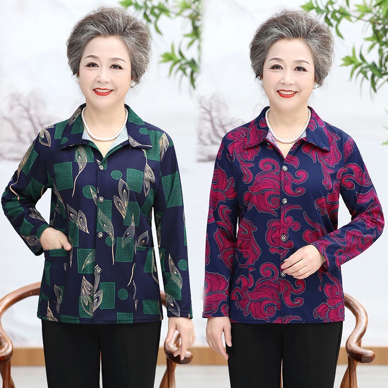 Bà ngoại Áo khoác mùa xuân Người già Nữ mùa xuân và mùa thu Bà mẹ Áo dài tay