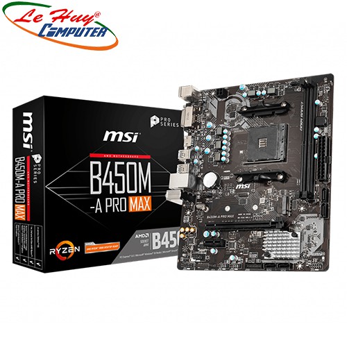  Bo mạch chủ - Mainboard MSI B450M-A PRO MAX Chính Hãng | WebRaoVat - webraovat.net.vn