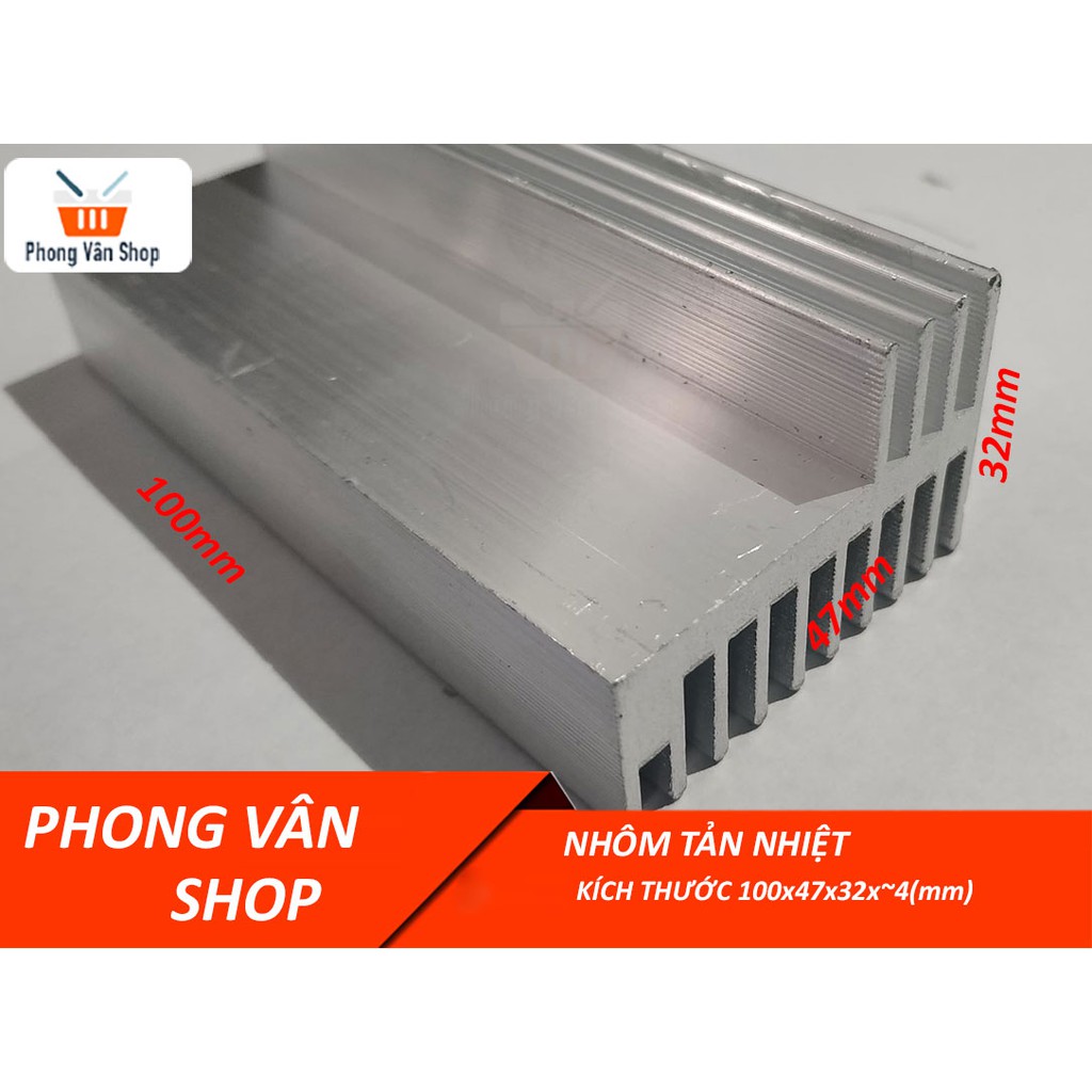 Nhôm tản nhiệt 100x47x32x4.3mm