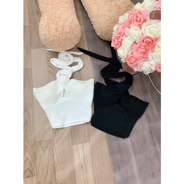 Áo ống phối dây xốp mang được nhiều kiểu croptop body - Bảo An Shop
