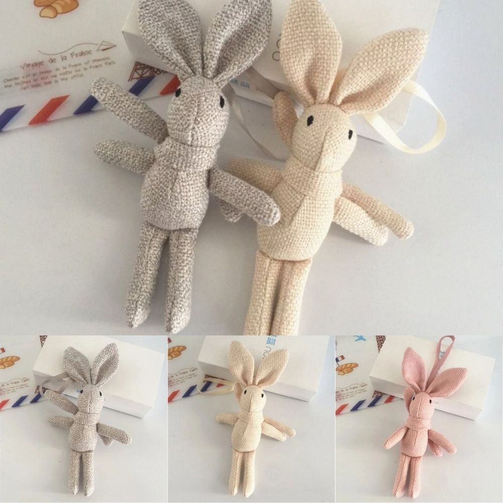 Móc khóa thỏ nhồi bông mềm mại đáng yêu