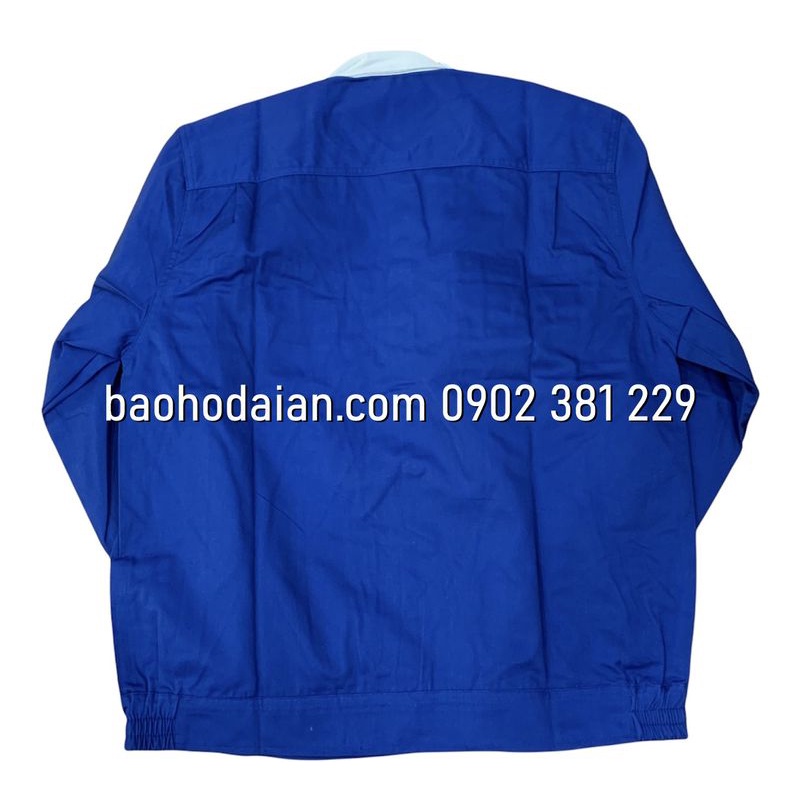 Quần áo bảo hộ màu xanh bích phối kem - Tinba 02