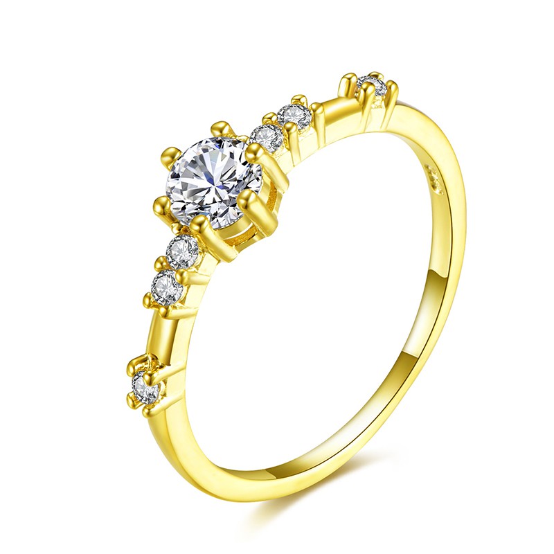 Aifei Jewellery Women Ring Mosaic Diamond 925 Sterling Silver R796