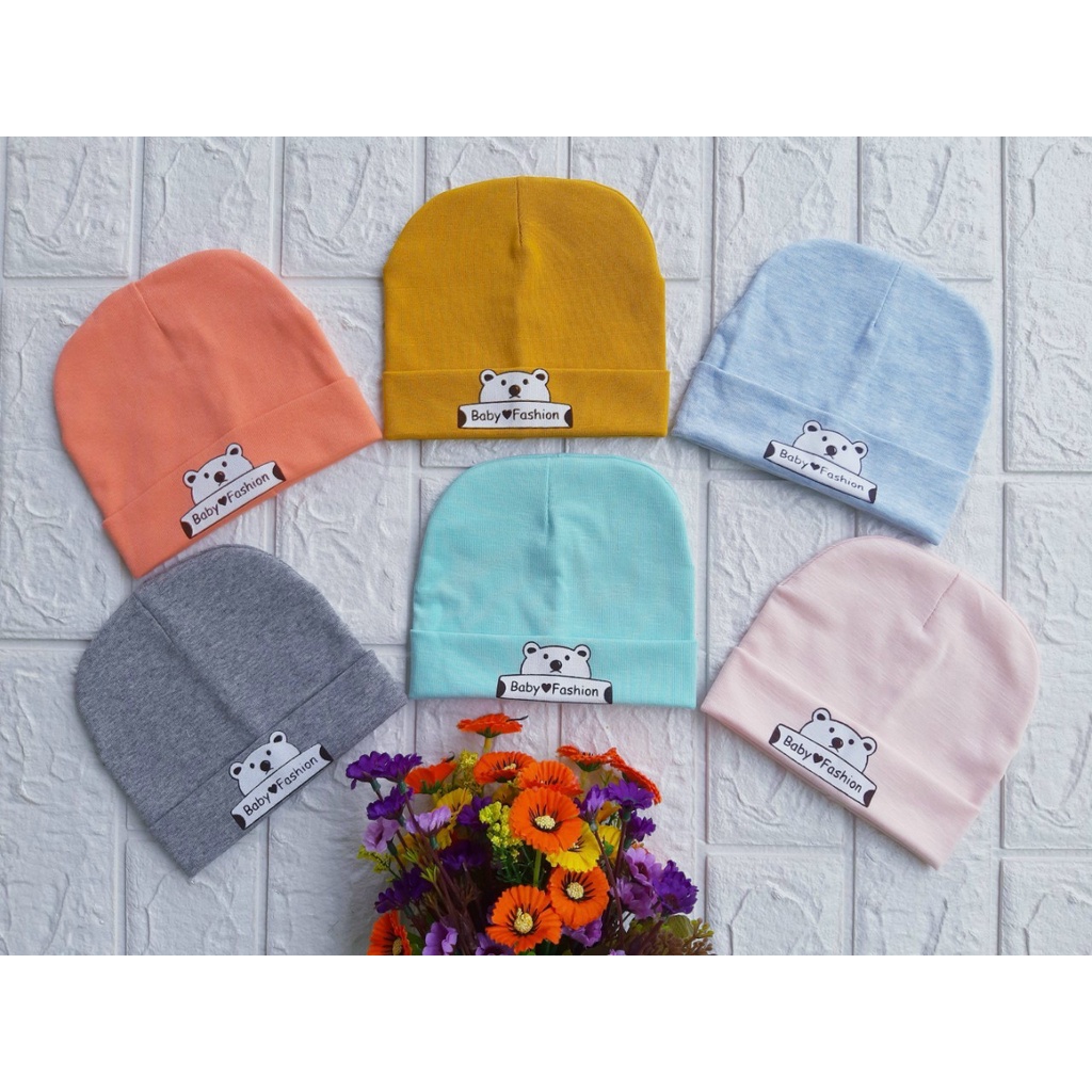 Mũ Sơ Sinh Chất Cotton Thun Siêu Mềm, Mát Cho Bé Trai, Bé Gái Sơ Sinh Từ 0-3 Tháng