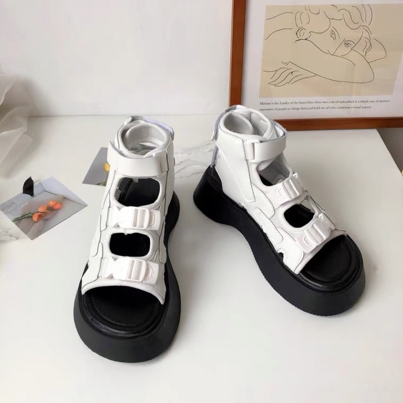 (HÀNG CÓ SẴN - ẢNH THẬT FEEDBACK) JAPAN VIBE SANDALS SHOES - GIÀY ULZZANG SANDALS CỔ CAO PHONG CÁCH HARAJUKU ĐẾ CAO 4CM