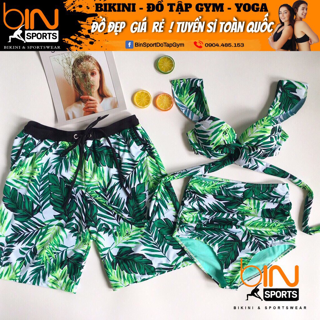 Bikini Bộ Đồ Bơi Hai Mảnh Hoa Lá Freesize BHV021 | BigBuy360 - bigbuy360.vn