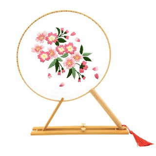 Kit Thêu Quạt Tròn Cổ Trang