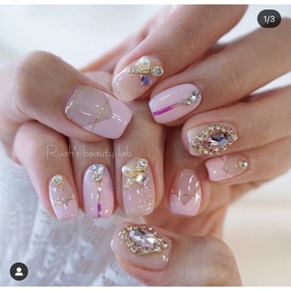 Dây xích Đá tạo Charm, đính móng. Trang trí móng