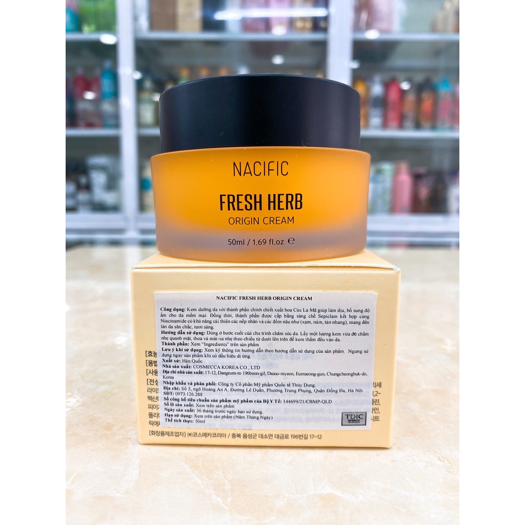 Kem Dưỡng Sáng Da, Ngăn Lão Hóa Nacific Fresh Herb Origin Cream Hàn Quốc 50ml