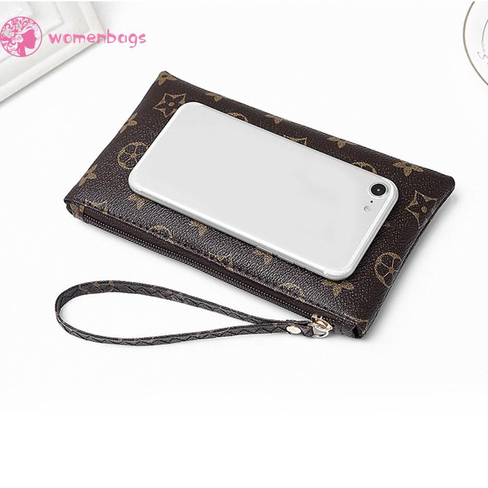 Ví Cầm Tay Da Pu Phối Khoá Kéo Cho Nữ