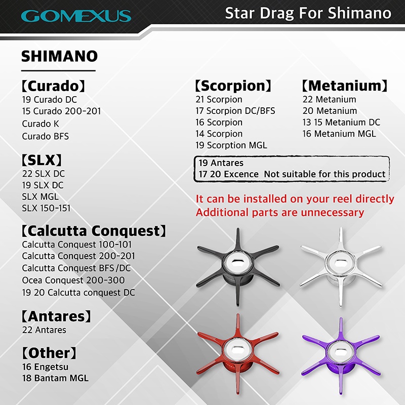 GOMEXUS Máy Câu Cá daiwa Tatula Zillion Shimano Curado SLX 65mm ST