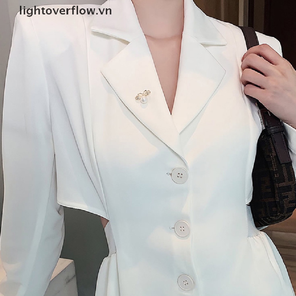 Ghim Cài Áo Hình Bướm Đính Ngọc Trai Nhân Tạo Lớn Thời Trang