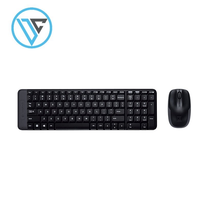 Bộ bàn phím chuột không dây Logitech MK220 Wireless (USB/đen)