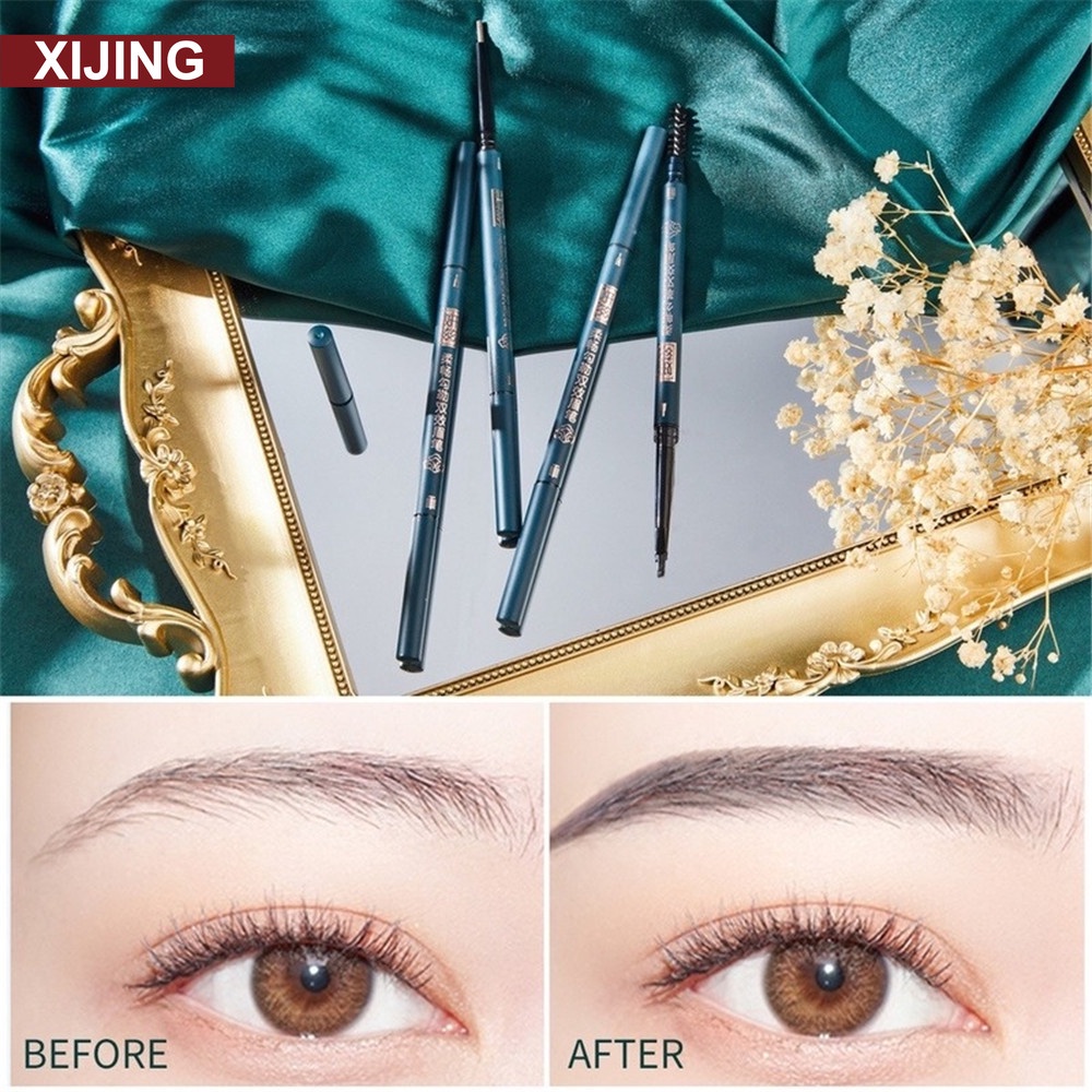 Bút chì kẻ lông mày hai đầu mảnh 5 màu tùy chọn chống nước và mồ hôi không nhòe lâu trôi