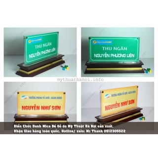 Biển Chức Danh Mica Đế Gỗ