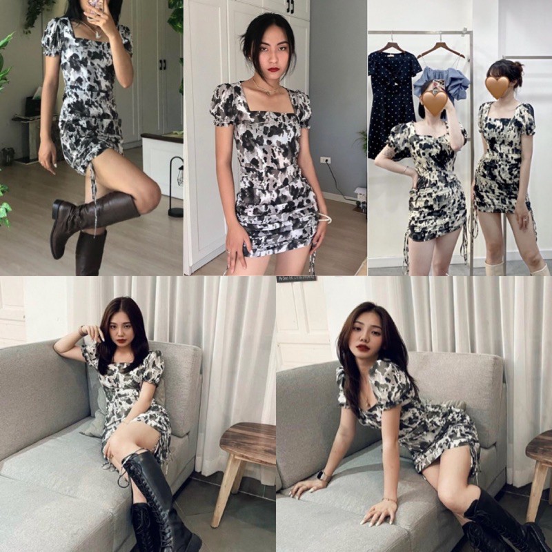 Đầm TRUELOVE DRESS thiết kế độc lạ rằn ri chất liệu voan lụa đạn kèm lót co giãn form chuẩn ôm body | BigBuy360 - bigbuy360.vn