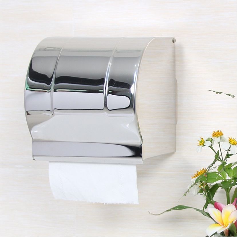 Hộp đựng giấy vệ sinh inox gắn tường cao cấp, chống ướt giấy không hoen gỉ trong môi trường chất tẩy rửa