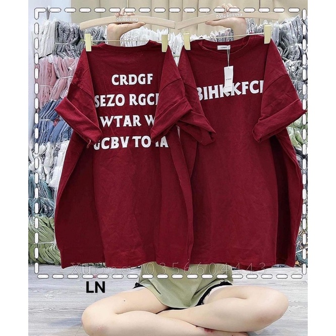 Áo phông chữ cái HKKFC in 2 mặt DA6