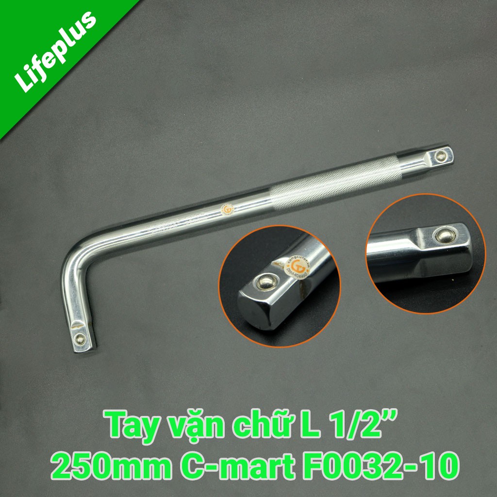 Cần vặn đầu tuýp, khẩu chữ L 1/2inches 250mm C-mart