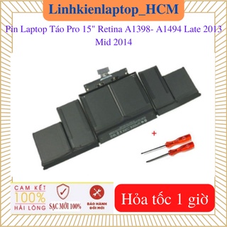 Pin a1494 dành cho laptop táo pro 15" retina a1398- a1494 late 2013 mid 2014