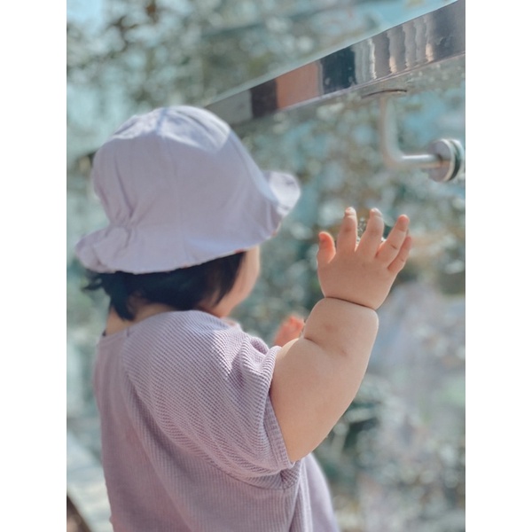 Mũ chống nắng hàn quốc cho bé 2 lớp cotton siêu thoáng mát Sambu, Nón vải cho bé gái 2 mặt hoa nhí đáng yêu