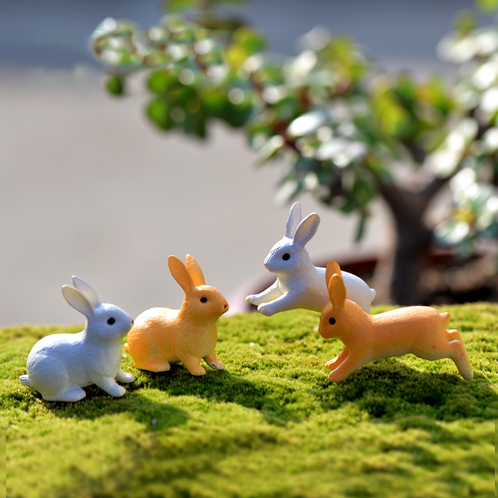 【SPP】Lovely Rabbit Miniature Landscape DIY Garden Decor Crafts Dollhouse Ornament