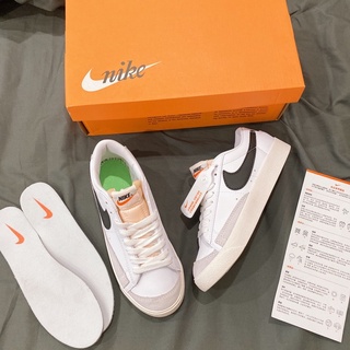 GIÀY BLAZER LOW 77 WHITE BLACK DA THẬT LAI AU [ FULL BOX + FREE SHIP ]
