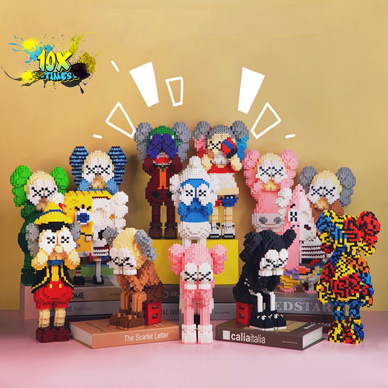 mô hình lắp ráp  3d Kwas mẫu mới Joker size lớn màu hồng, nâu,xanh tặng bạn trai bạn gái