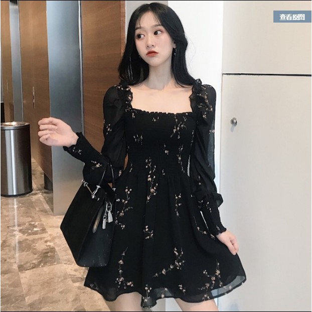 Váy voan hoa nhí Hàn Quốc bo chun | BigBuy360 - bigbuy360.vn