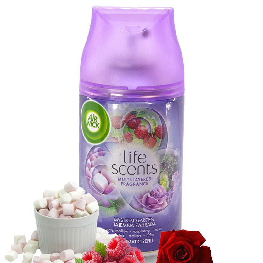 HƯƠNG HOA HỒNG,Bình xịt tinh dầu thiên nhiên Air Wick Mystical Garden 250ml,xông phòng,chỉ chứa tinh dầu không chứa nước