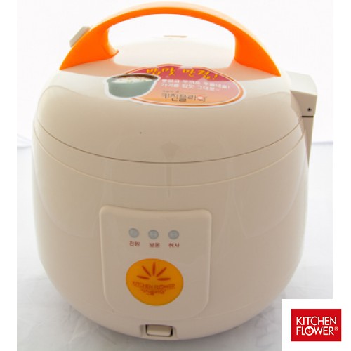 Hàng chính hãng-Nồi Cơm Điện Lòng Gang  KITCHEN FLOWER - COOKIN, RM-NA10 1.0 Lít  Màu Kem Sản xuất & nhập khẩu Hàn Quốc