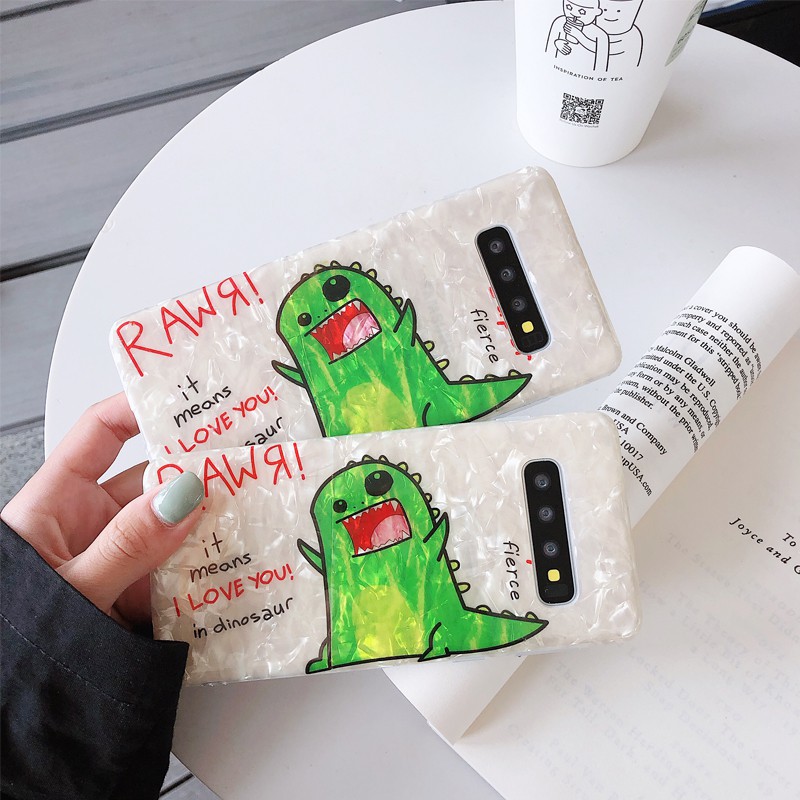 Samsung Galaxy S8 S9 Plus S10 Plus S10+ Note8 Note 9 case cute dinosaur cover
