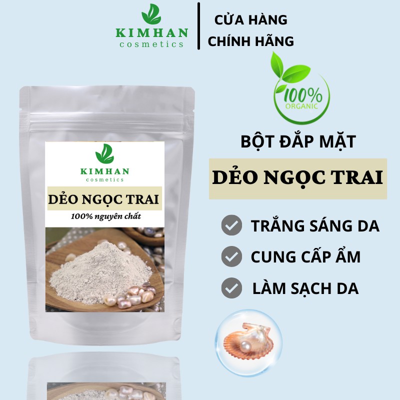 Bột rửa mặt đắp mặt nạ ngọc trai thảo mộc Organic - handmade