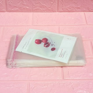 100g (~80cái) Túi Opp dán mép 11x18cm (+ 4cm) - Túi ni lông băng keo dán miệng - Bao nilon dán miệng