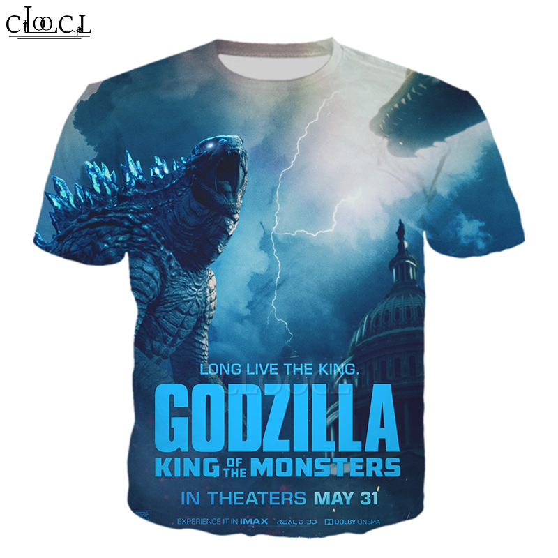 Áo thun in hình godzilla 3D kiểu dáng thời trang dành cho nam