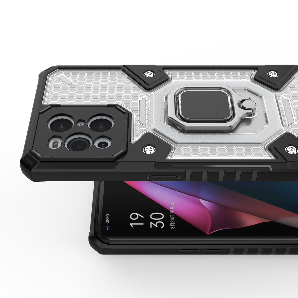 Ốp lưng Oppo Find X3 / X3 Pro chống sốc tổ Ong Iring không gian mới giá đỡ xem phim