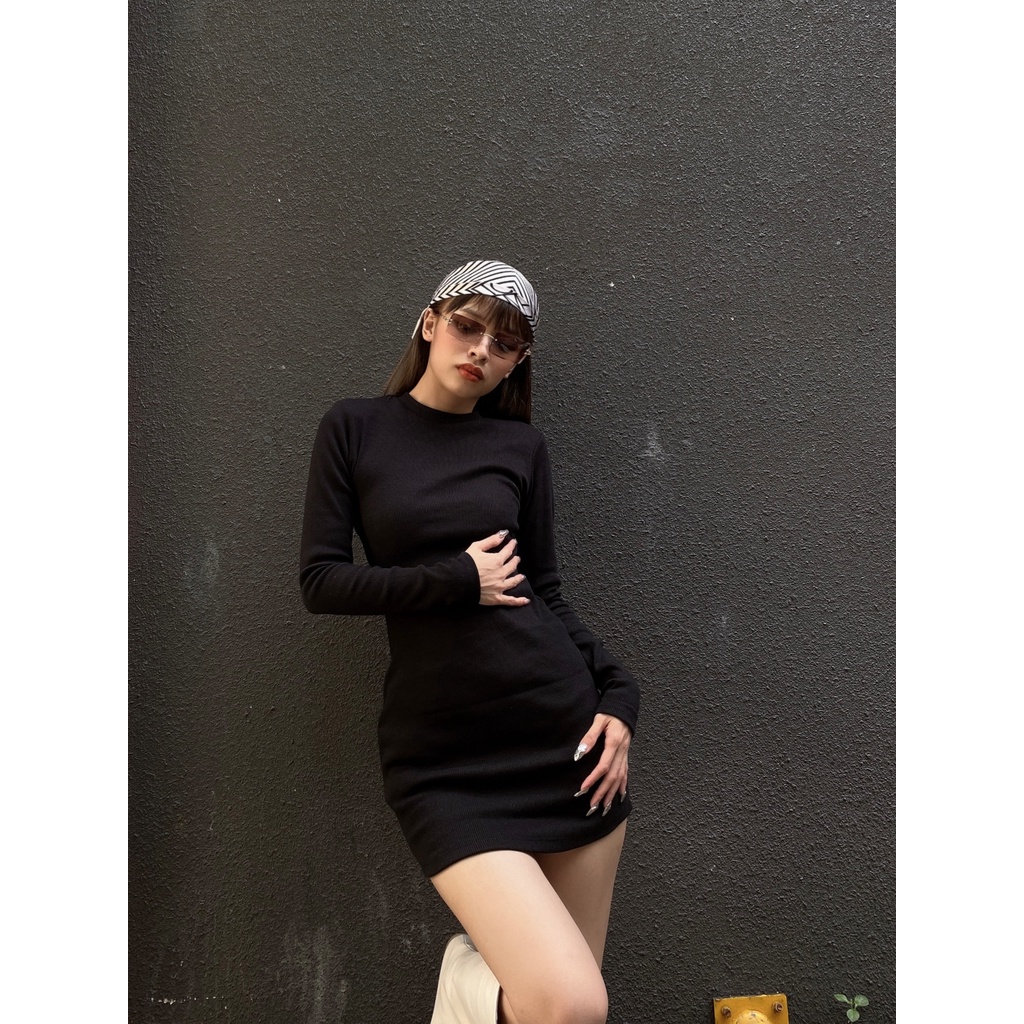 Đầm ôm body hở lưng tay dài - M Long Sleeve Dress - DEPASS