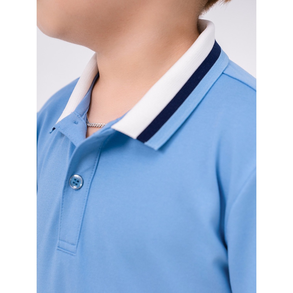 Áo Polo Trẻ Em YODY Airmax Phối Bo, Áo Phông Cộc Tay Cho Bé Phối Cổ Thoáng Mát APK5175