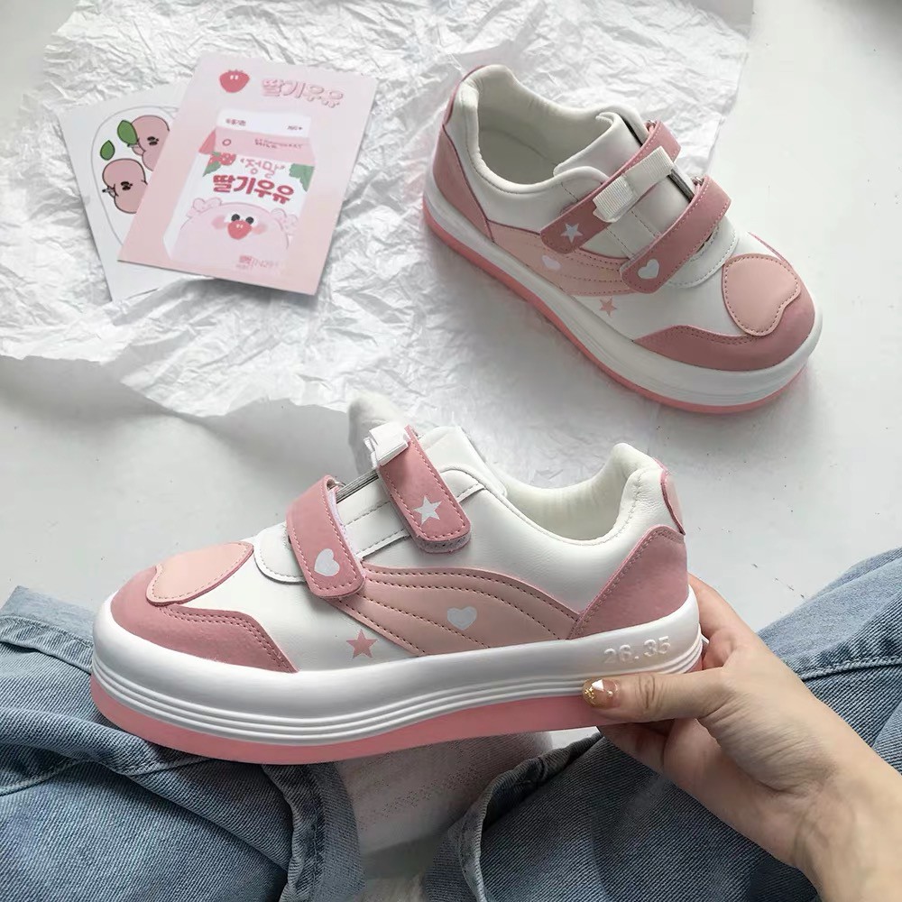 [2021 Siêu Xinh + Hình thật] Giày Sneaker Bánh Mì Ulzzang so cute êm chân đế 2,5cm