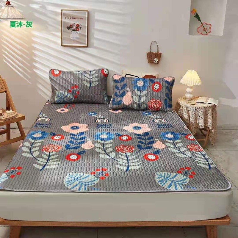 CHIẾU ĐIỀU HÒA TENCEL LATEX CAO SU NON in 3D siêu mát tặng kèm 2 vỏ gối | BigBuy360 - bigbuy360.vn