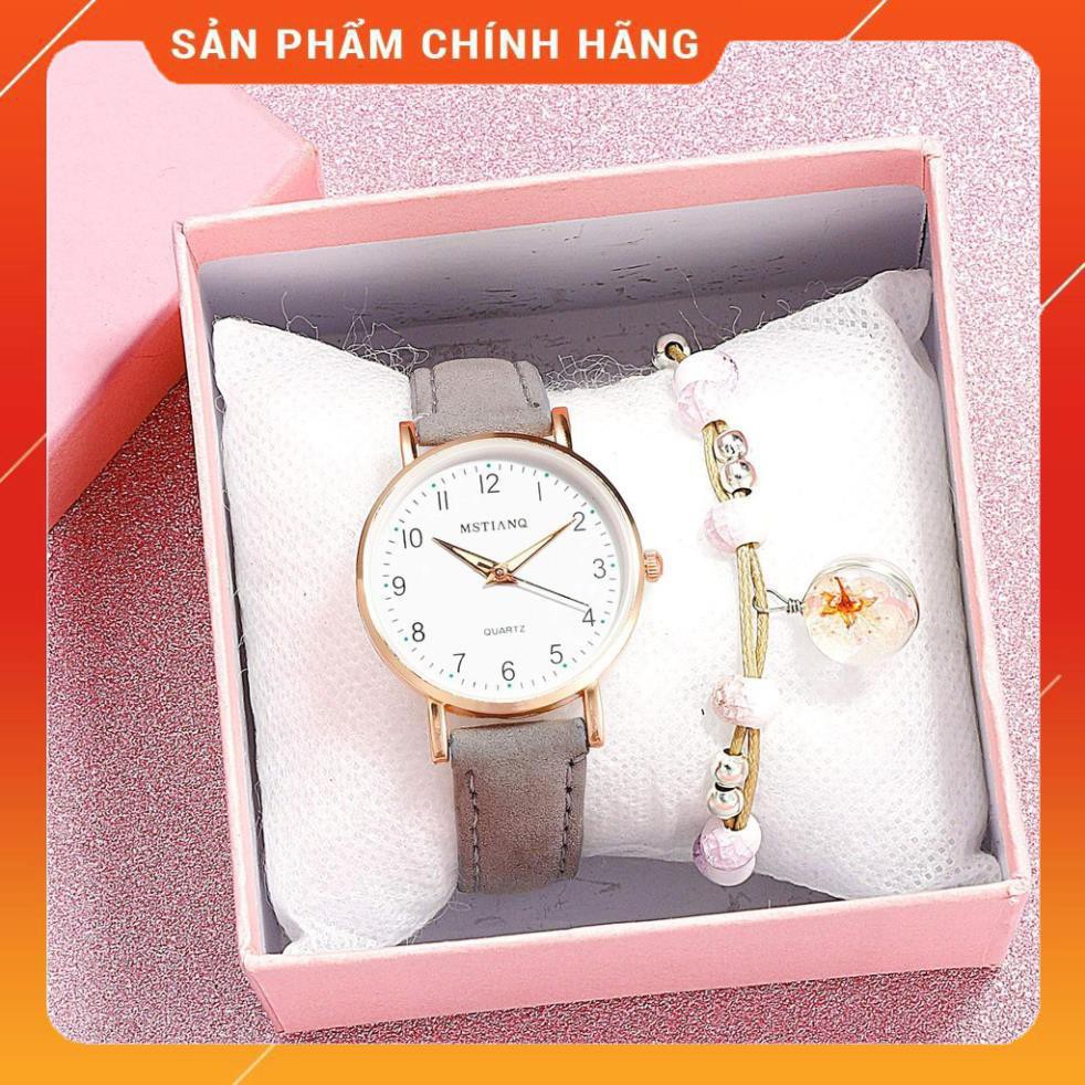 [Hàng Chính Hãng]  Đồng hồ nữ thời trang Mstianq ms09 dây da mềm êm tay, mặt số giờ cực đẹp [Uy tín về chất lượng] | BigBuy360 - bigbuy360.vn