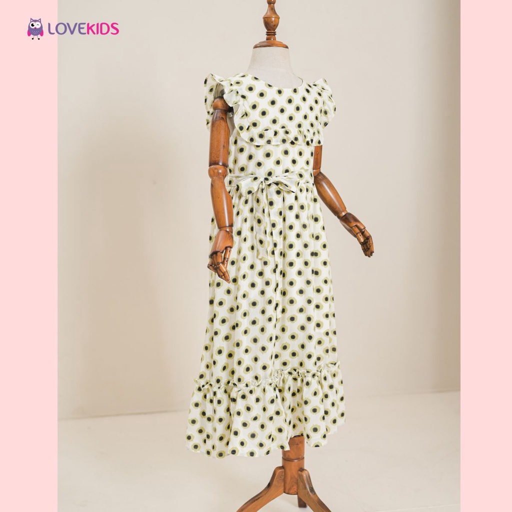 Váy Bé Gái Dáng Maxi Hoạt Tiết Chất Cotton Mềm Mại Cho Mùa Hè Mát Mẻ - LOVEKIDS