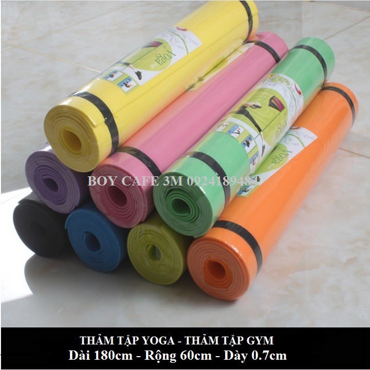 THẢM TẬP YOGA - THẢM TẬP GYM - 6MM 1 LỚP 1 MẶT GIÁ RẺ