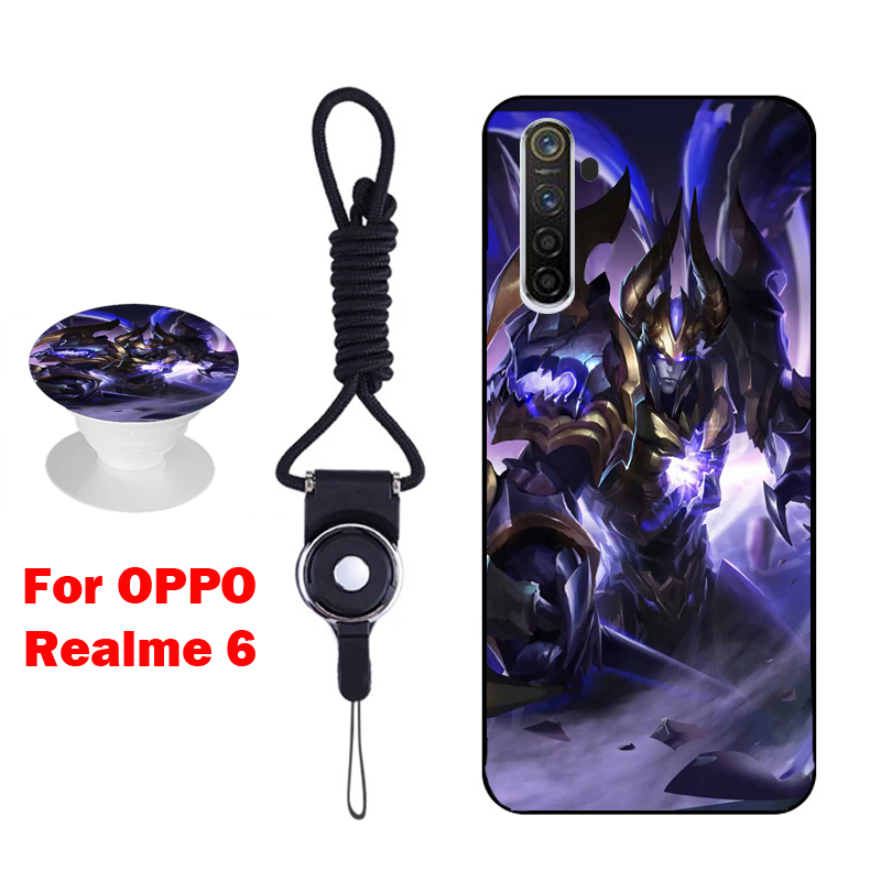Ốp Điện Thoại Silicon Bảo Vệ Toàn Diện Kèm Dây Đeo Cho Oppo Realme 6 | BigBuy360 - bigbuy360.vn