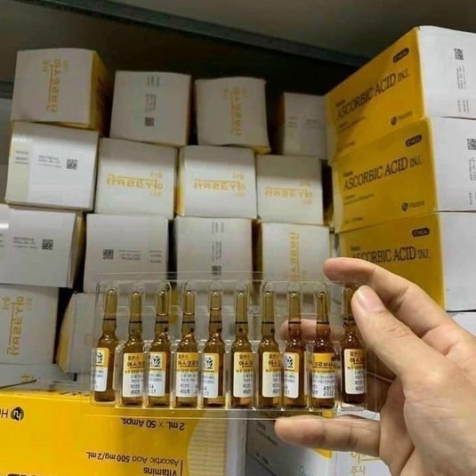 1 Hộp 50 Ống Vitamin C Houns Cấy Tảo Hàng Chuẩn Màu Đậm