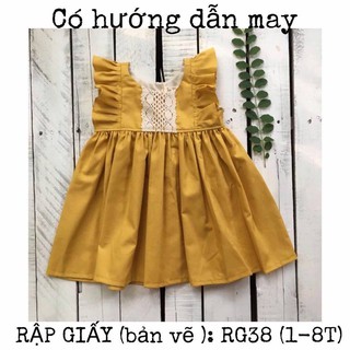 RG38_Rập giấy may đầm bé gái