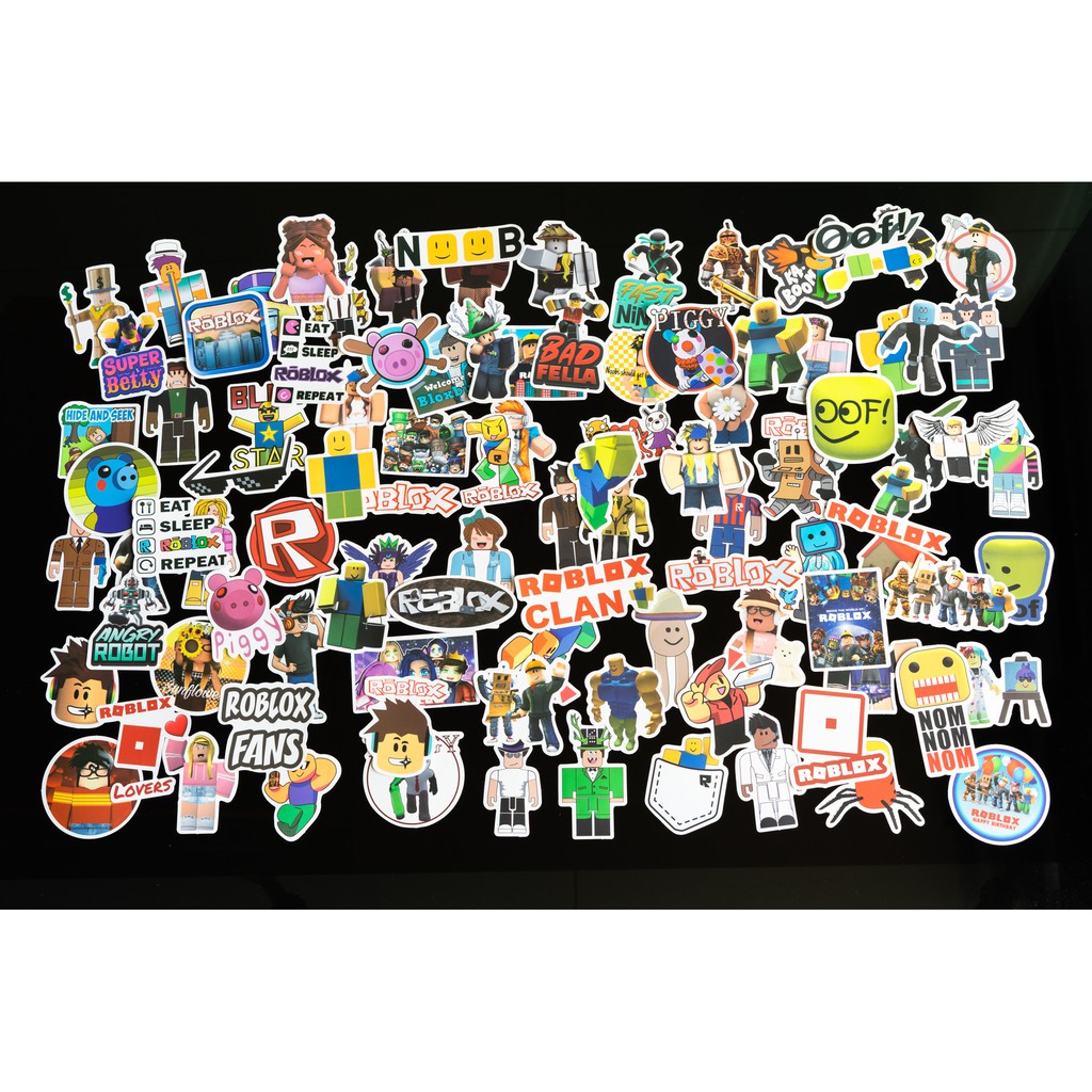 Sticker Roblox chống nước lâu phai trang trí laptop, mũ bảo hiểm, đàn, guitar, ukelele, macbook, điện thoạ