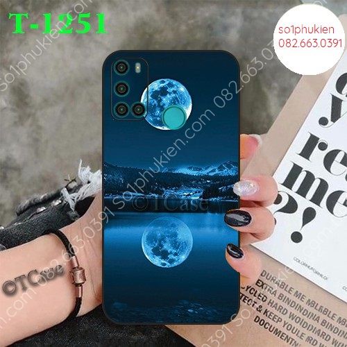 Ốp lưng dẻo Vsmart Joy 4 in hình Mặt trăng xanh